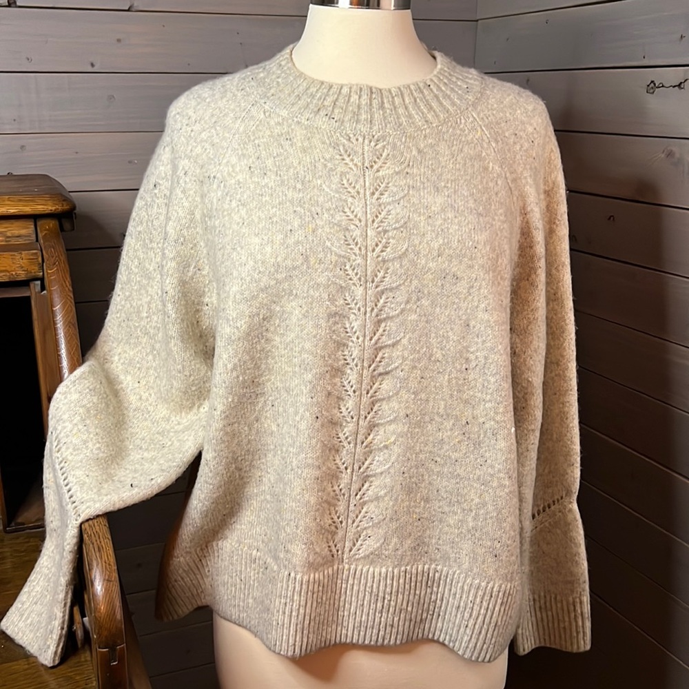 Loft Oatmeal Speckled Sweater